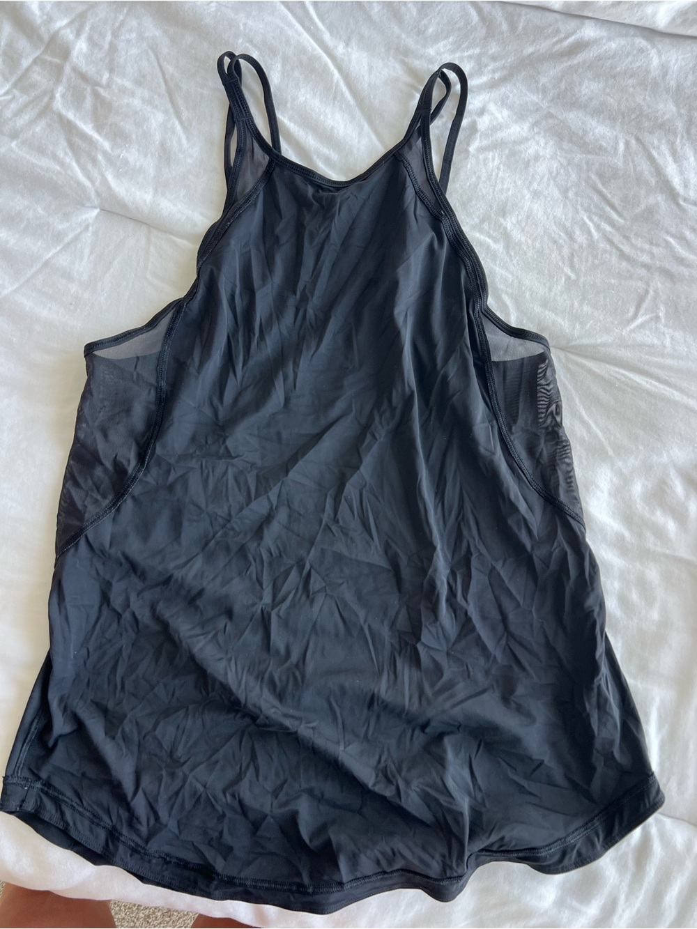 lululemon athletica Black Mesh-Panel Tank